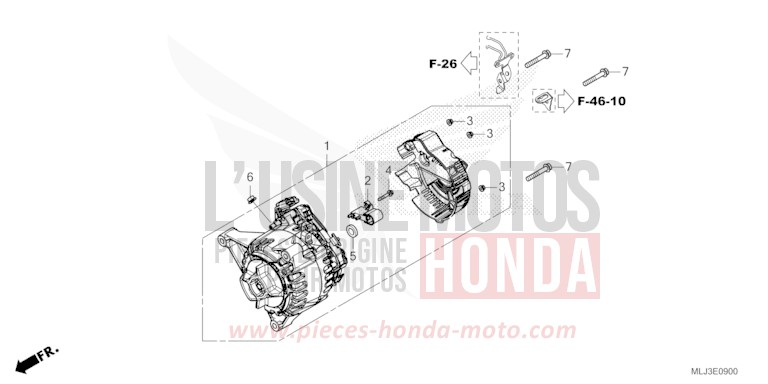 GENERATRICE de Gold Wing BETA SILVER METALLIC (NHC07E) de 2023